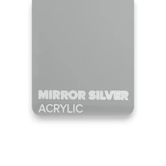 FLUX Acrylic Mirror Silver 3mm 375x600mm 3 plater