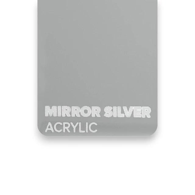 FLUX Acrylic Mirror Silver 3mm 375x600mm 3 plater 