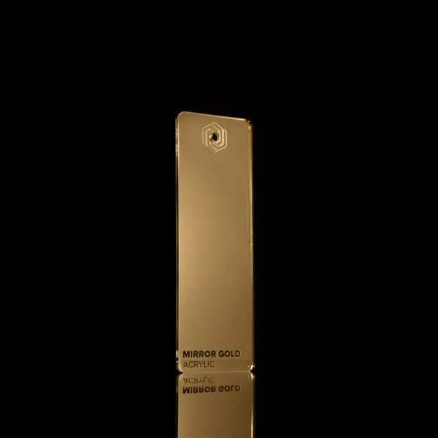 FLUX Acrylic Mirror Gold 3mm 375x600mm 3 plater 