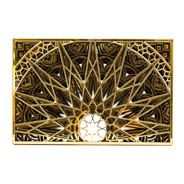 FLUX Acrylic Mirror Gold 3mm 375x600mm 3 plater 