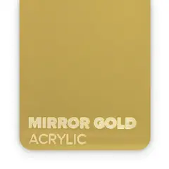 FLUX Acrylic Mirror Gold 3mm 375x600mm 3 plater