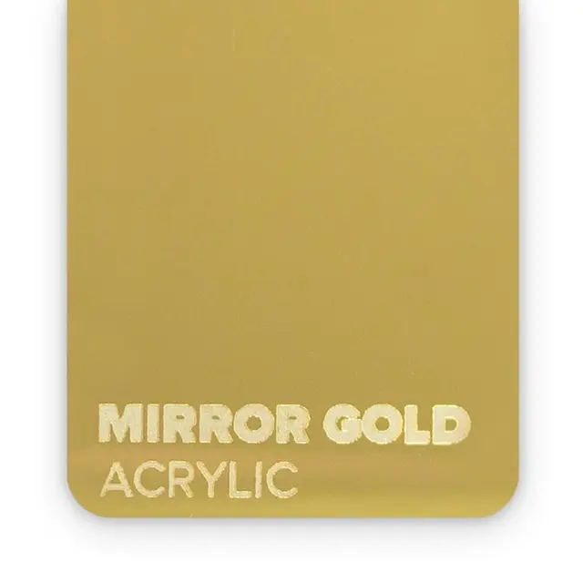 FLUX Acrylic Mirror Gold 3mm 375x600mm 3 plater 