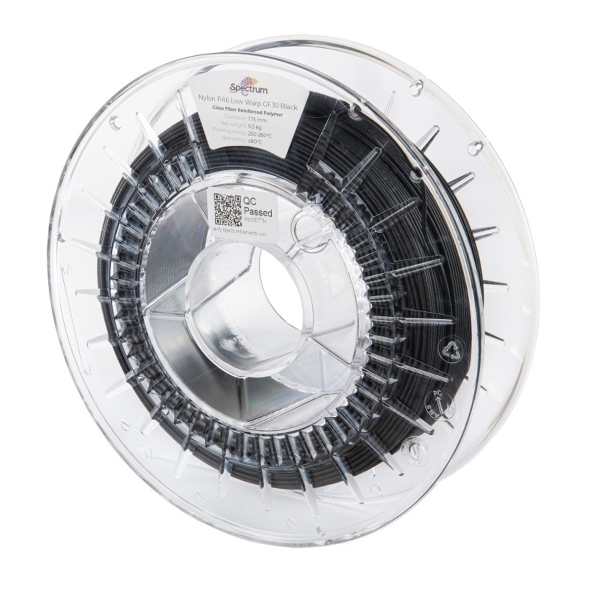 Spectrum PA6 Low Warp GF30 (500g) Black