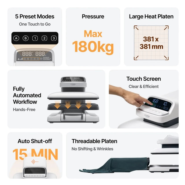 xTool Selected HP2 Auto Heat Press 