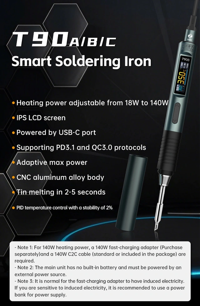 Alientek Smart Soldering Iron T90B Loddebolt 