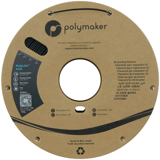 Polymaker PolyLite ASA Black (1000g) 