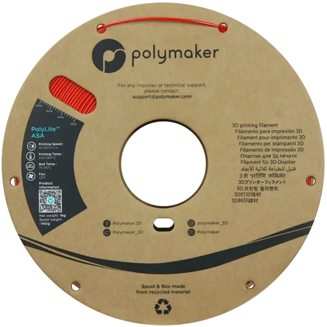 Polymaker PolyLite ASA Red (1000g) 