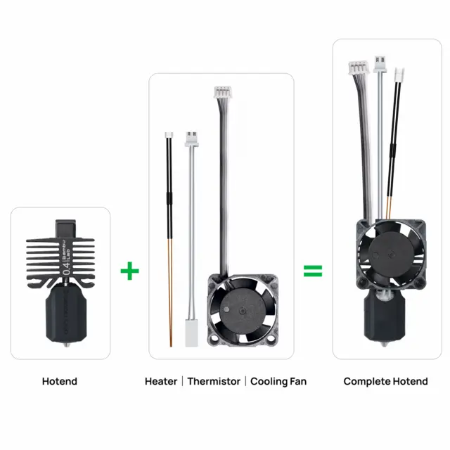 Bambu Lab Complete Hotend Assembly - X1C Hardened Steel 0.4mm 