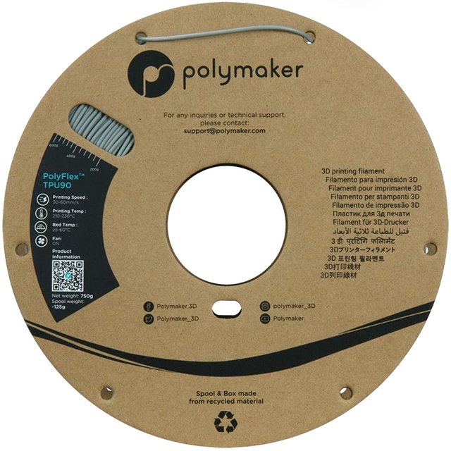 Polymaker PolyFlex TPU90 Grey 
