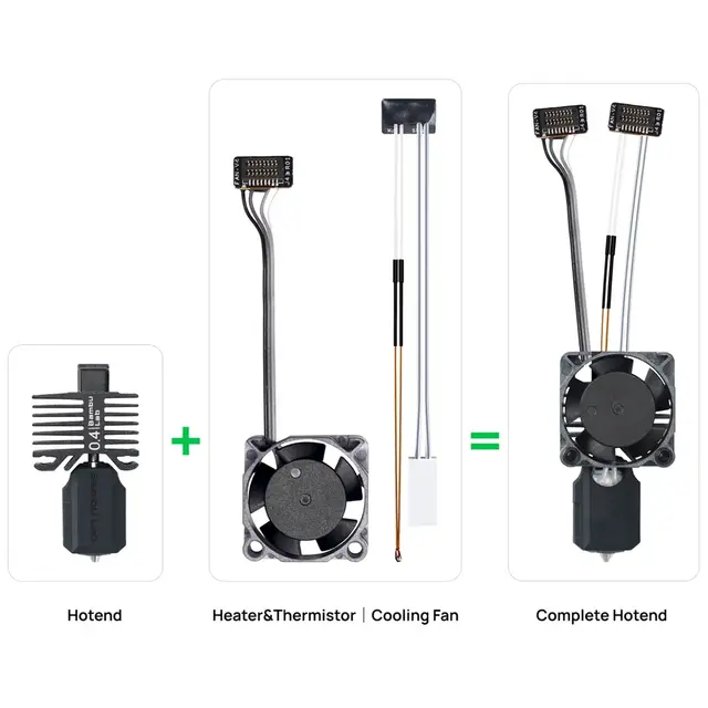 Bambu Lab Complete Hotend Assembly - X1E Hardened Steel 0.8mm 