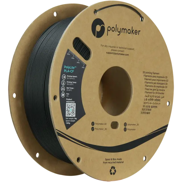 Polymaker PolyLite PLA-CF Black (1000g) 