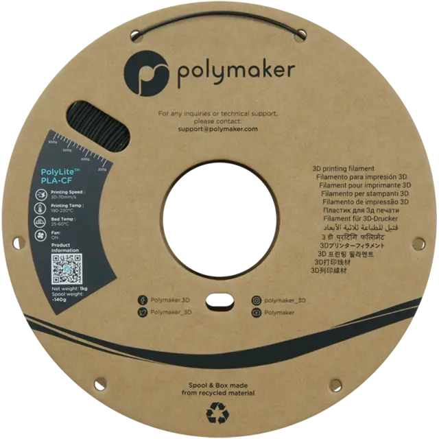 Polymaker PolyLite PLA-CF Black (1000g) 
