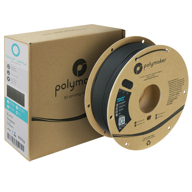 Polymaker PolyLite LW-PLA Black (800g) 