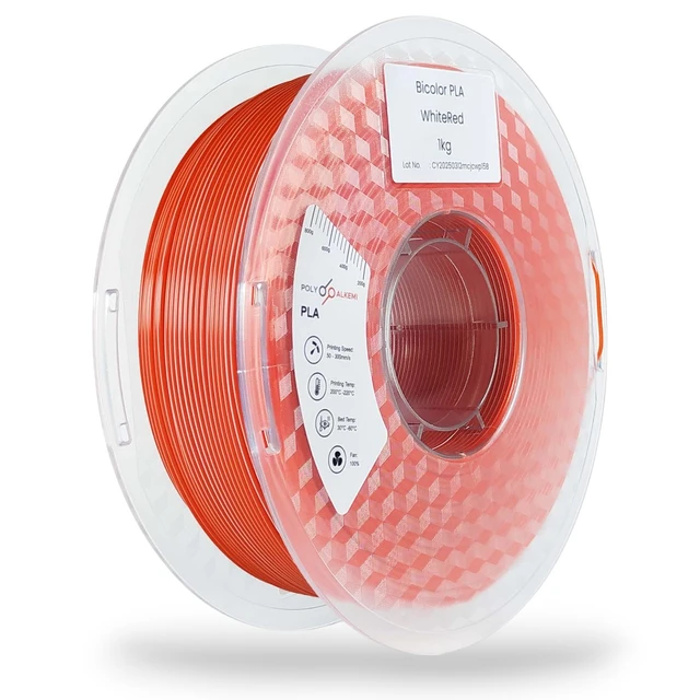Polyalkemi PLA Bicolor White Red 