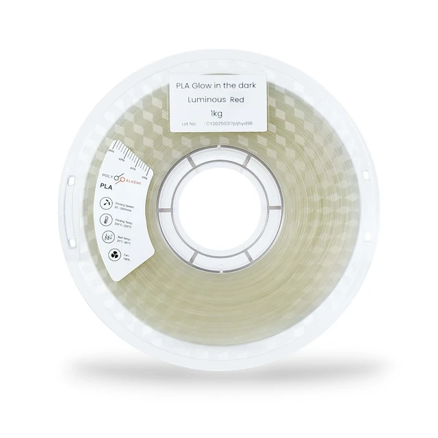 Polyalkemi PLA Glow in the Dark Glow Red 