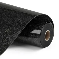 LOKLiK Heat Transfer Vinyl Glitter Black