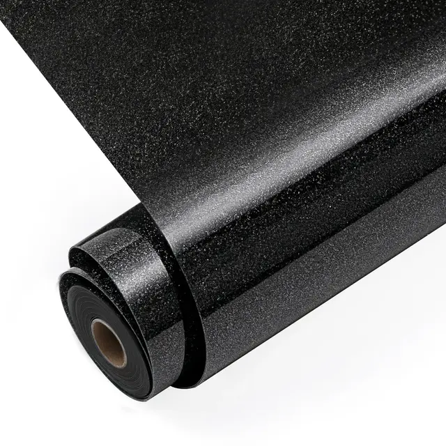 LOKLiK Heat Transfer Vinyl Glitter Black 