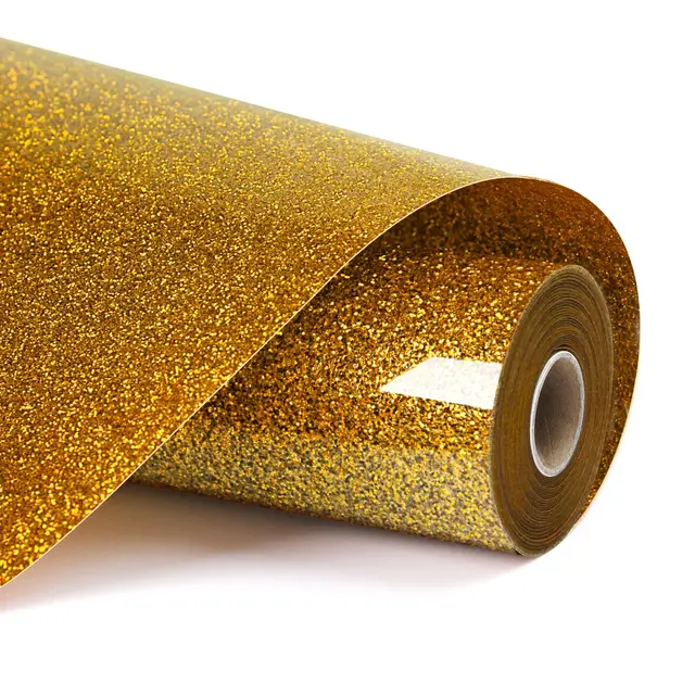 LOKLiK Heat Transfer Vinyl Glitter Golden 