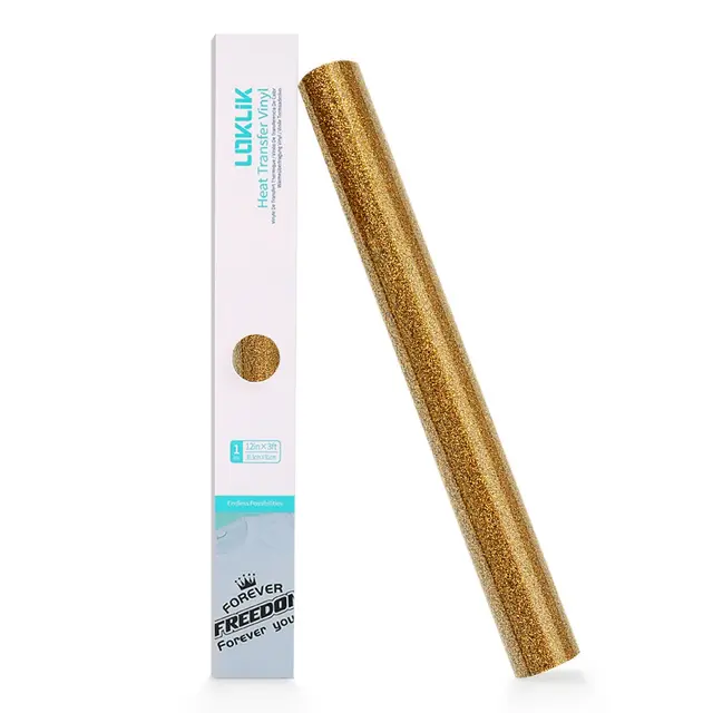 LOKLiK Heat Transfer Vinyl Glitter Golden 