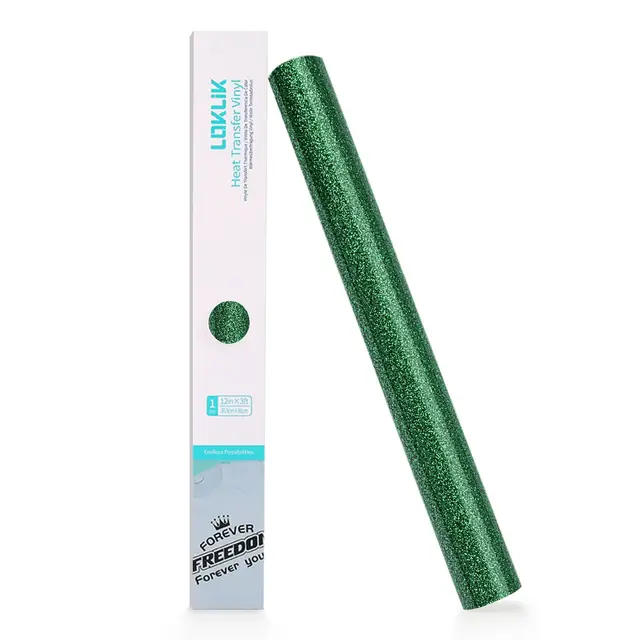 LOKLiK Heat Transfer Vinyl Glitter Green 