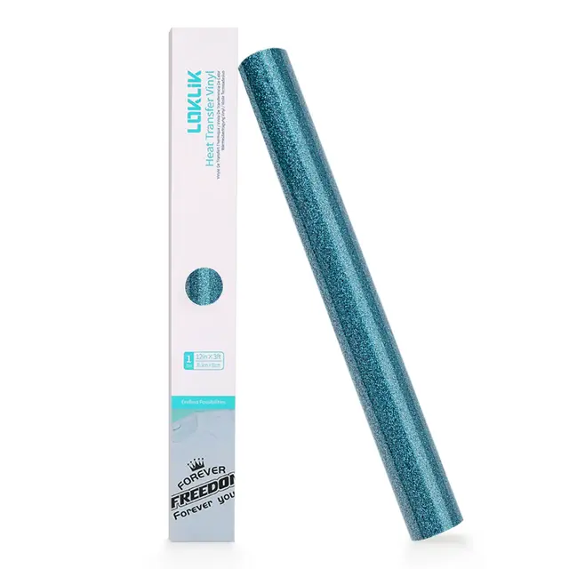 LOKLiK Heat Transfer Vinyl Glitter Light Blue 