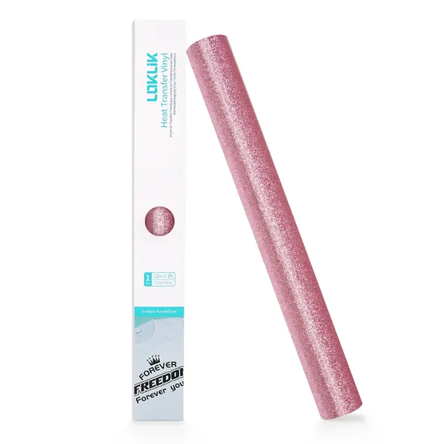 LOKLiK Heat Transfer Vinyl Glitter Pink 