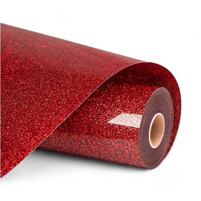 LOKLiK Heat Transfer Vinyl Glitter Red 