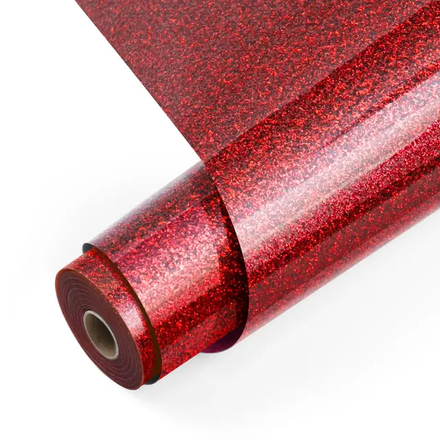 LOKLiK Heat Transfer Vinyl Glitter Red 