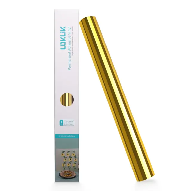 LOKLiK Permanent Adhesive Vinyl Mirror Gold 