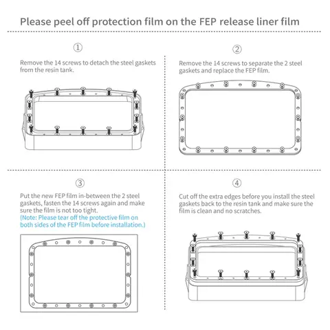 Elegoo FEP Film - 5pk Mars 4 / 5 / 5 Ultra 