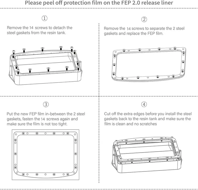 Elegoo FEP Film - 5pk Mars 3 / 3 Pro 