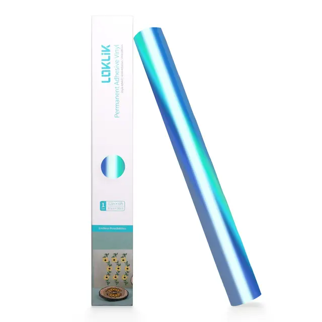 LOKLiK Permanent Vinyl Holographic Aqua Blue 