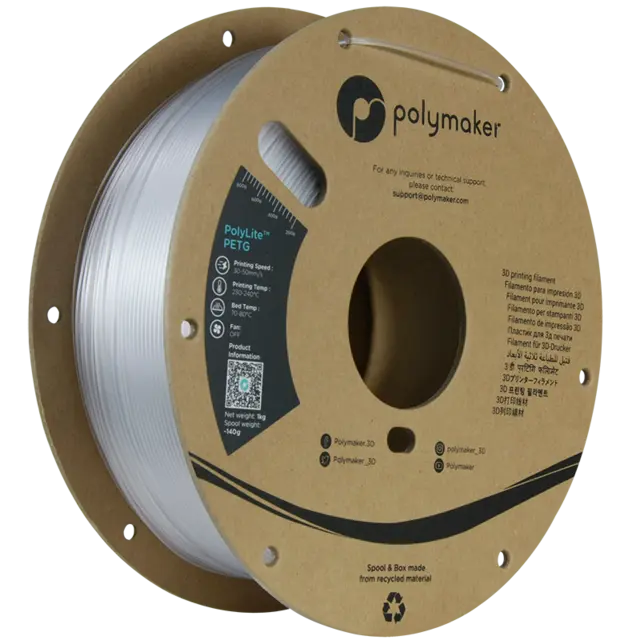 Polymaker PolyLite PETG Clear (1000g) 