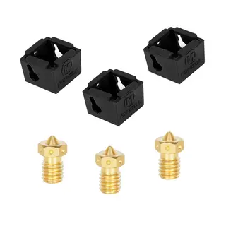 Mingda 3-pcs Hotend Socks and V6 nozzles Magician Max / Pro / X