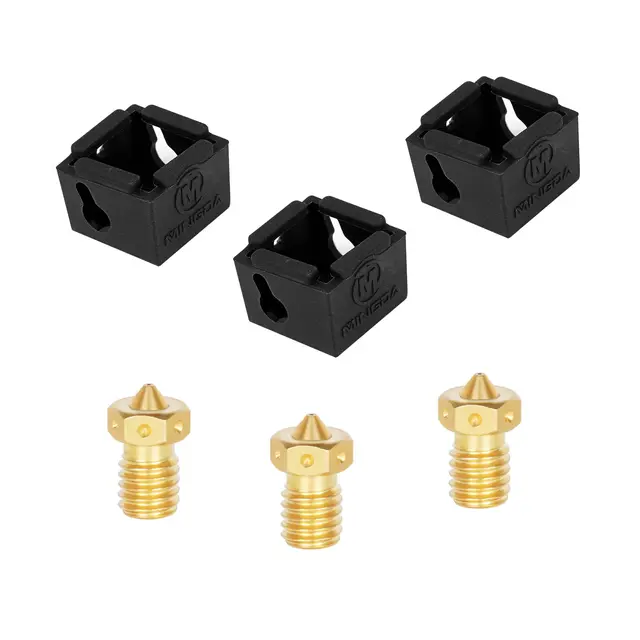Mingda 3-pcs Hotend Socks and V6 nozzles Magician Max / Pro / X 