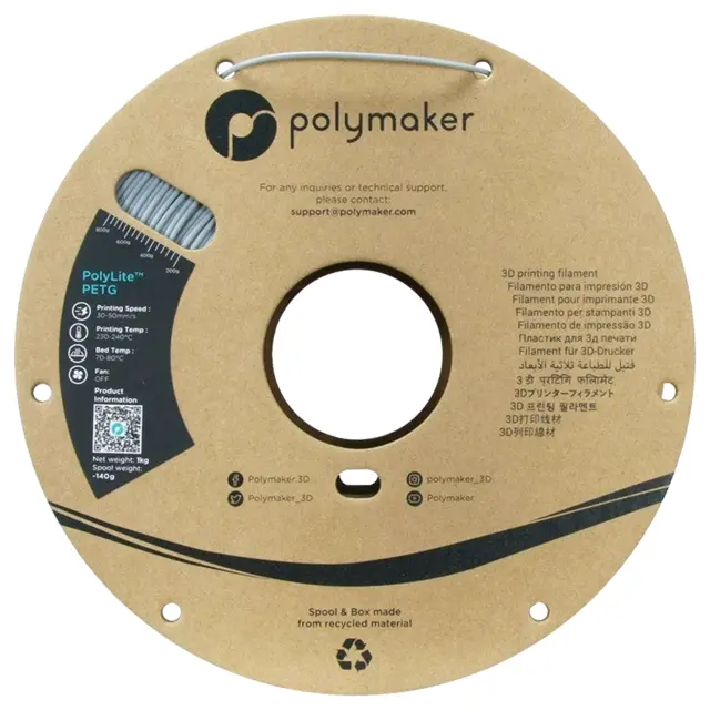 Polymaker PolyLite PETG Grey (1000g) 