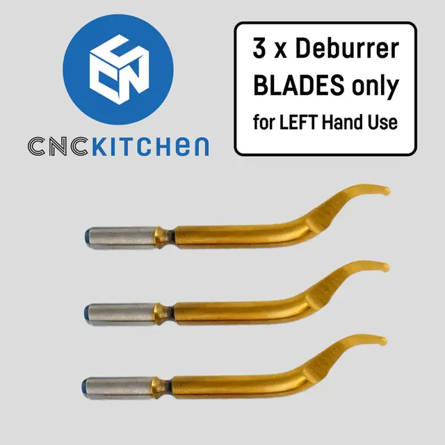 CNCKitchen 3xDeburrer Blades - Left Hand Ekstrablad for Deburrer Tool 