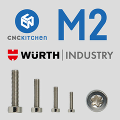 CNCKitchen M2 Screw, Low Head TX6 - 25pk 10mm
