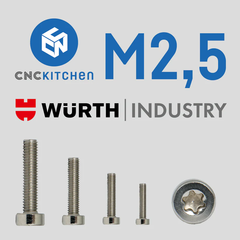 CNCKitchen M2.5 Screw Low Head TX8 -25pk 10mm