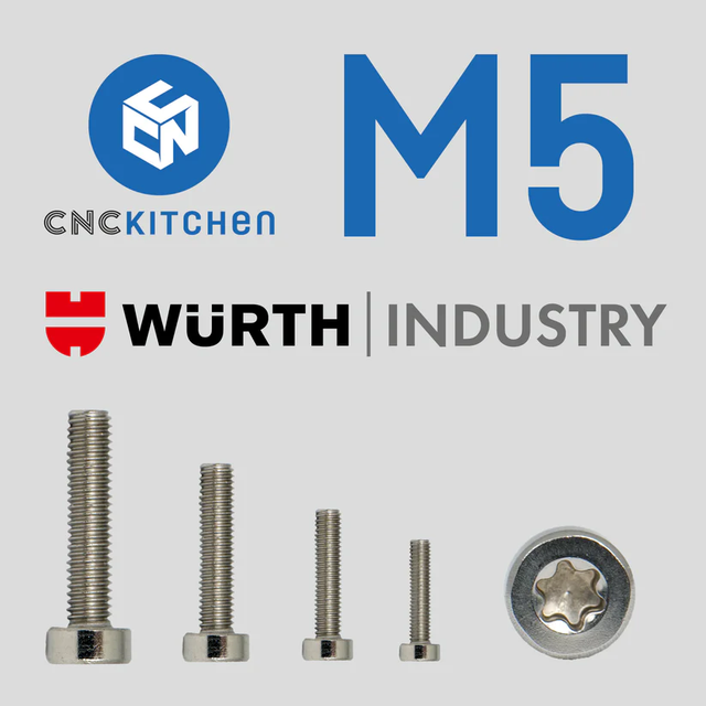 CNCKitchen M5 Screw Low Head TX25 - 25pk 25mm 