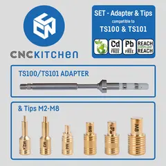 CNCKitchen Soldering Tips and Adapter For TS100 / TS101