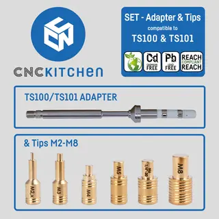 CNCKitchen Soldering Tips and Adapter For TS100 / TS101