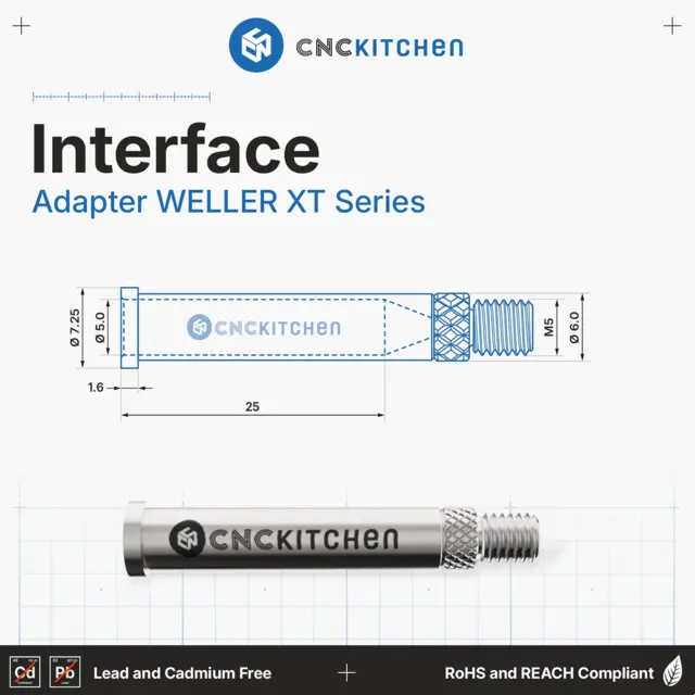 CNCKitchen Soldering Tips and Adapter For Weller XT-serie 