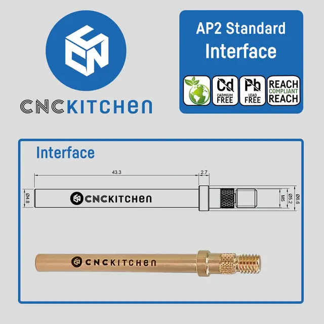 CNCKitchen Soldering Tips and Adapter For AP2-standard 