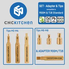 CNCKitchen Soldering Tips and Adapter For M900 / T18