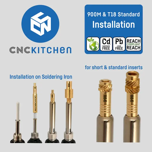 CNCKitchen Soldering Tips and Adapter For M900 / T18 