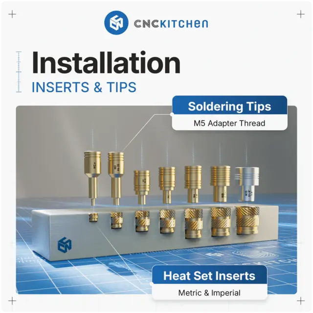 CNCKitchen Soldering Tips and Adapter For T12 