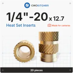 CNCKitchen Threaded Camera Inserts -20pk 1/4&quot; - 20x12.7