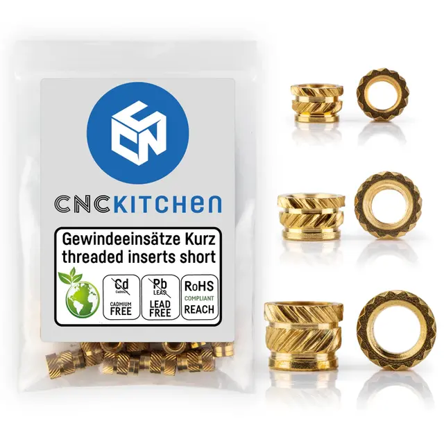 CNCKitchen Threaded Insert Set Short 200pk 