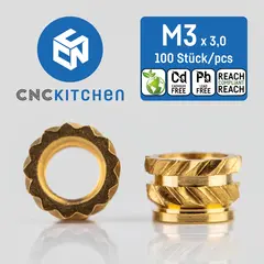 CNCKitchen Threaded Inserts M3 Short 100pk